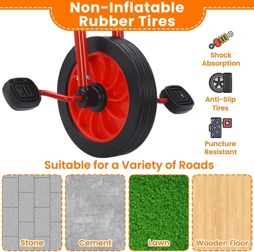 Miniatura 4 de Triciclo para niños de 3 a 8 años, bicicleta de triciclo doble para niños, bicicleta tándem para guardería preescolar al aire libre con neumáticos