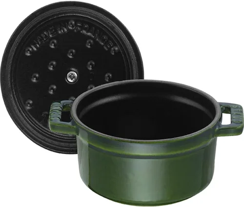 Miniatura 4 de Staub Mini Cocotte Redondo de Hierro Fundido de 0.25 cuartos de galón - Albahaca, Hecho en Francia