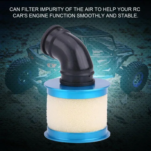 Miniatura 2 de Filtro de aire RC, filtros de aire de repuesto para autos RC escala 1/10 compatibles con 94122/188 (azul)