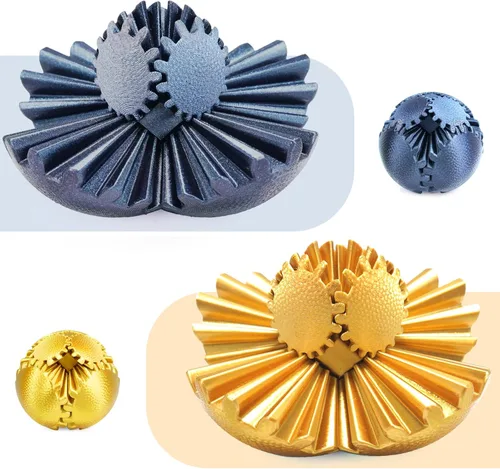 2 unidades de juguetes para ansiedad con bola de engranaje, esfera de engranaje, steampunk, alivio del estrés para niños y adultos, impreso en 3D,