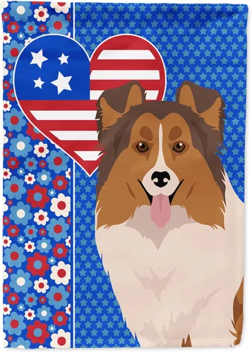 Miniatura 21 de Caroline's Treasures WDK5119GF - Bandera de jardín americana de Airedale Terrier de Estados Unidos, color negro y tostado, bandera decorativa