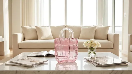 Miniatura 4 de Jarrón de cristal rosa - Diseño elegante para decoración del hogar, ideal para exhibir flores y artículos decorativos, adornos y plantas