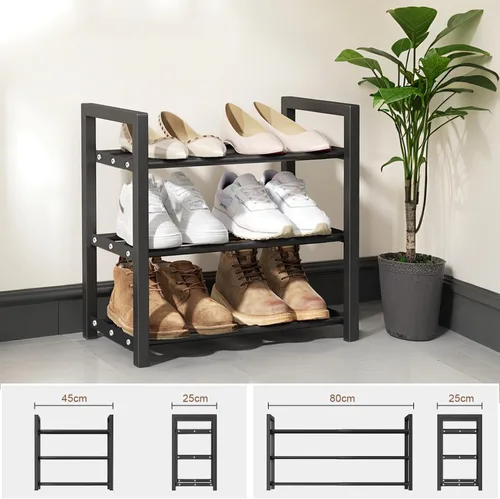 Miniatura 4 de Zapatero expandible pequeño para almacenamiento de zapatos, zapatero estrecho de metal, estante delgado para armarios de entrada, espacio pequeño