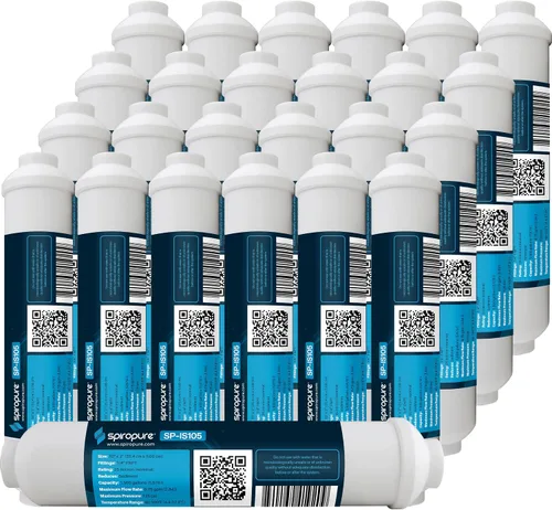 Miniatura 15 de SpiroPure Filtro en línea NSF Coconut Shell Filtro de agua de carbono granular con conexión rápida de 1/4", 2" x 10" (paquete de 1)