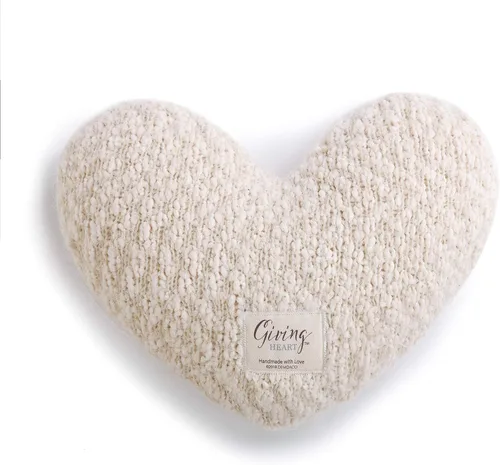 Miniatura 12 de DEMDACO Giving Collection - Almohada de corazón ponderada gris topo gris pardo para ropa de cama, almohada decorativa, idea de regalo significativa