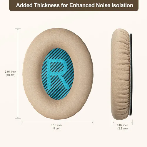 Miniatura 5 de Aurivor Almohadillas de Repuesto para Oídos/Cojines para Auriculares Bose QuietComfort (QC) 35 35ii 25 15 2 y Más Auriculares, Fundas Mejoradas