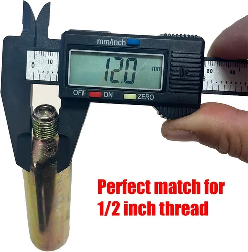 Miniatura 3 de Kit de CO2 cilindro de cartucho de 24/1.16 oz para chaleco salvavidas inflable, cinturón salvavidas repuesto botellas de metal de 1/2 pulgada