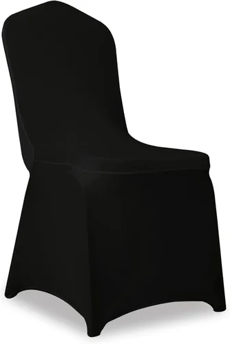 1 paquete de fundas elásticas negras para sillas de poliéster, elastano, universales, lavables, extraíbles, para bodas, banquetes, eventos, fiestas,