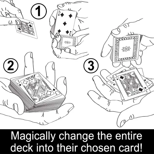 Miniatura 2 de Magic Makers Baraja Svengali - Kit de trucos de cartas mágicas fáciles - Espalda roja o azul surtida incluye 10 trucos adicionales en línea