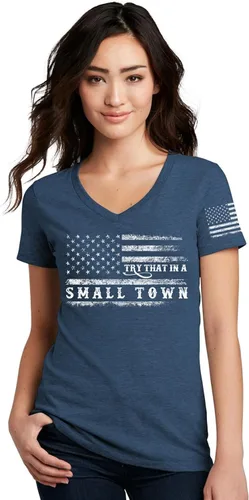 Camiseta vintage para mujer con la bandera patriótica de Estados Unidos para amantes de la música country inspirada en una canción famosa Try That