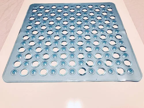 Tapete de ducha antideslizante de 20"x20" (solo duchas lisas/sin textura, no sobre desagüe) Seguro, limpio, lavable a máquina, agarre superior,