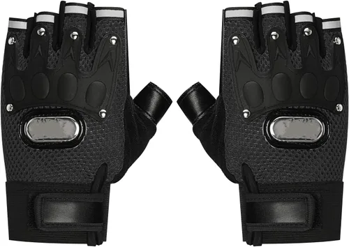 Miniatura 8 de IPENNY Guantes de entrenamiento unisex para hombre y mujer, guantes de ciclismo de medio dedo, transpirables, elásticos, guantes de ciclismo