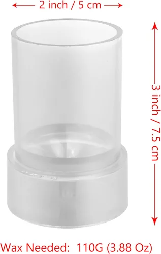 Miniatura 3 de MILIVIXAY 2 moldes para velas de pilar: altura: 3.0 pulgadas, diámetro: mechas de 2.0 a 30 pies de largo, 2 soportes para mechas, un sellador