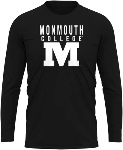 Miniatura 282 de Camisa deportiva de manga larga oficial de la NCAA Collegiate para hombre, colección negra con logotipo primario