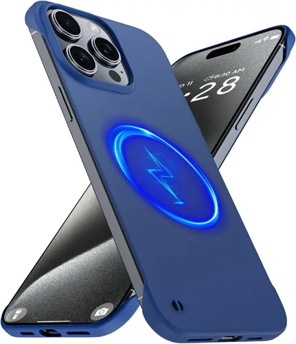 Miniatura 43 de GRECAZO Funda magnética delgada para iPhone 15 Plus de 6.7 pulgadas (2023), ultrafina, ligera, duradera, sin marco, mate, rígida, MagSafe con anillo