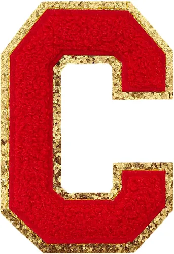 Miniatura 121 de GYGYL - 3 parches de letras deportivas de felpilla con purpurina, parches para planchar de tamaño grande para decoración de disfraces