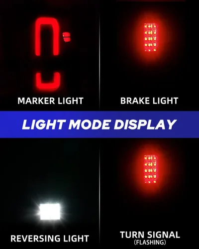 Miniatura 5 de AUTOONE Conjunto de Luz Trasera LED Completa Ram para Dodge Ram 1500 2009, Ram 1500 2500 3500 2010-2018, Lado del Conductor y Pasajero con Lente
