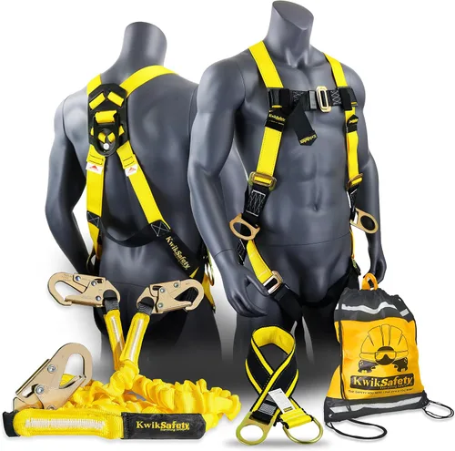 Miniatura 15 de KwikSafety - Charlotte, NC - Rattler [2 Pack] Amortiguador interno de choque de una pierna de 6 pies Cordón de seguridad OSHA ANSI Equipo