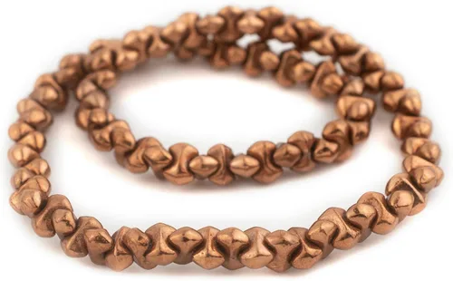 Miniatura 3 de TheBeadChest - Cuentas de yunque de cobre entrelazadas de 0.315 pulgadas, hebra completa de espaciadores de metal de calidad para diseño de joyas