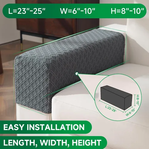 Miniatura 2 de OHSIO Funda para sofá, funda elástica para sofá, funda de cojín de asiento suave, lavable, funda de sofá modular en forma de L, resistente al Gris