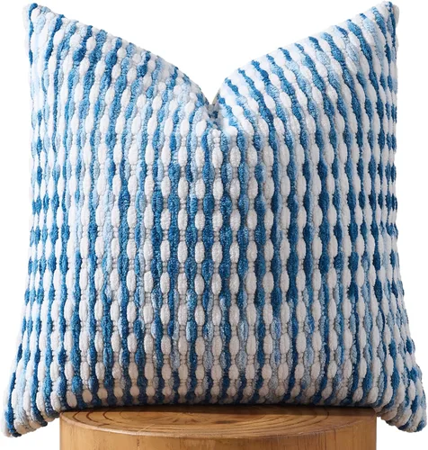 Miniatura 26 de AmHoo Juego de 2 fundas de almohada decorativas de chenilla estilo bohemio, funda de almohada con borlas para sofá, cama, dormitorio, sala de estar