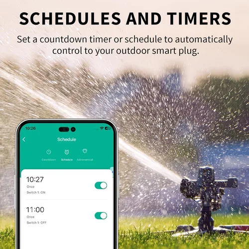 Miniatura 5 de Enchufe inteligente para exteriores con enchufe WiFi resistente, control remoto, impermeable, compatible con Alexa Google Assistant, no requiere