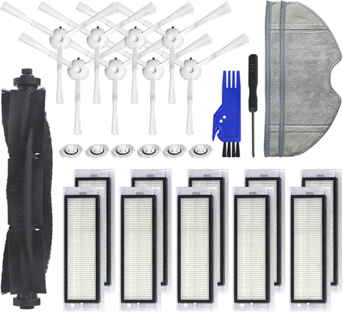 Miniatura 14 de Cepillo de rodillo robot de barrido, cepillo lateral, filtro HEPA, trapos de limpieza Peines para 360 S5 S7 Aspiradora Accesorios de repuesto