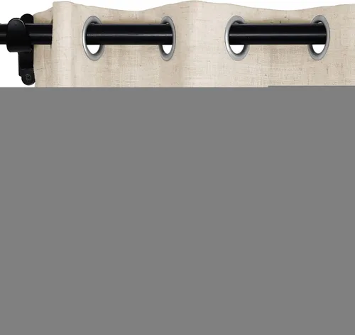 Miniatura 40 de Fcosie Cortinas opacas de lino 100 % opacas de 50 pulgadas de ancho x 63 pulgadas de largo, paneles de cortina con ojales para sala de estar
