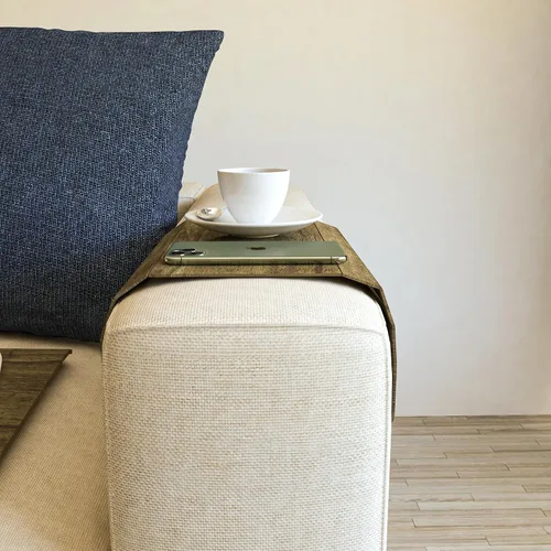Miniatura 3 de Ultimate Premium Products Celine - Juego de 2 bandejas de madera para sofá, bandeja para reposabrazos para sofá, plegable, flexible, con 15.8 x 11