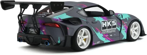 Miniatura 5 de GR Supra HKS 2019 Gris con gráficos Modelo 1/18 de GT Spirit GT407