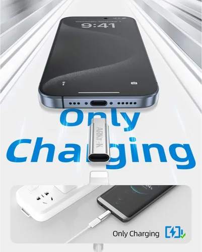 Miniatura 2 de ARKTEK Adaptador USB-C i OS Lightning (hembra) a USB tipo C (macho), solo adaptador de carga para iPhone 16 15 Series Galaxy S24/Note 20, Pixel 8