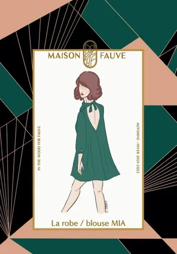 Maison Fauve Patrón de costura Mia Vestido y Blusa Tops, Vestidos 8 a 26