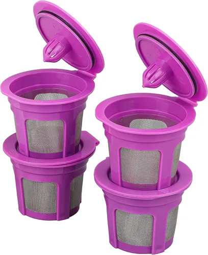 Miniatura 6 de Irmidi Paquete de 4 filtros de café K Cups compatibles con cafeteras Keurig 1.0 y 2.0 – Filtros universales Kcup para cápsulas de café recargables