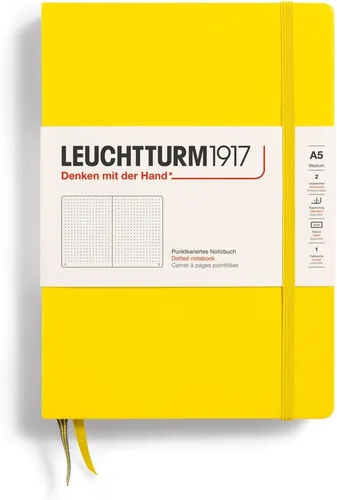 Miniatura 22 de LEUCHTTURM1917 - Cuaderno de tapa dura mediano A5 con 251 páginas numeradas para escritura y diario (verde menta, con puntos)