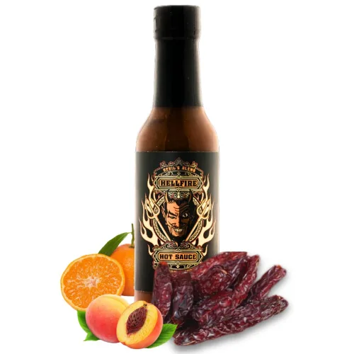 Miniatura 14 de Salsa picante Hellfire Blueberry Hell con pimientos Carolina Reaper, Gourmet, galardonada salsa picante a base de frutas, 5 onzas