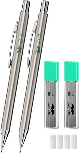 Miniatura 11 de Mr. Pen - Lápices mecánicos de metal, 0.035 in, paquete de 2, lápiz de plomo, lápiz mecánico de metal, lápiz mecánico, lápices mecánicos, lápices