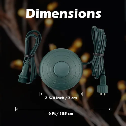 Miniatura 6 de Cable de alimentación Goodsby encendido/apagado para luces de árbol de Navidad, iluminación festiva, luz de cadena LED impermeable con conector
