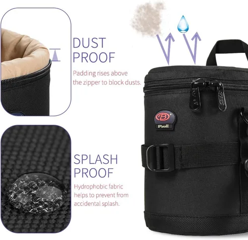 Miniatura 3 de Funda para lente de cámara DSLR, compatible con Canon Nikon Pentax Sony Olympus Panasonic y otras lentes de cámara