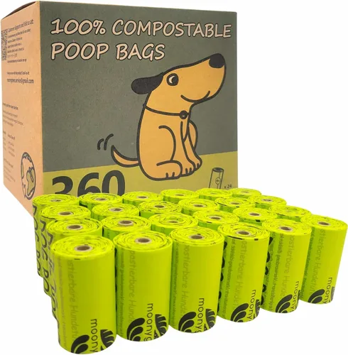 Miniatura 7 de 60 bolsas compostables para excrementos de perro, extragruesas, a prueba de fugas, sin perfume, ecológicas, 9 x 13 pulgadas