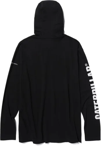 Miniatura 49 de Caterpillar Camisas largas con capucha para hombre con protección UPF 50, control de humedad y logotipo de gato en la manga