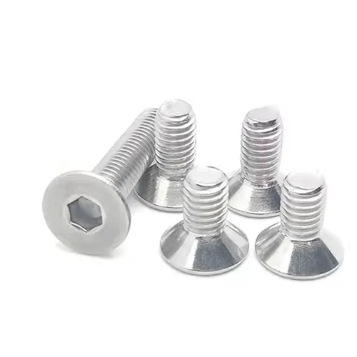 Miniatura 8 de Tornillos de cabeza plana M3-0.020 x 0.157 in, acero inoxidable 18-8 (304), acabado brillante, unidad de enchufe Allen, tornillos de máquina