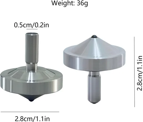 Miniatura 7 de Giroscopio giratorio de cabeza, juguete de acero inoxidable, giro largo de 5 a 11 minutos con rodamientos dobles, juguete de alivio de estrés