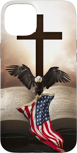 Miniatura 9 de Pretty Christian Cross Bible A Bald Eagle Grip American Flag Case for iPhone 17