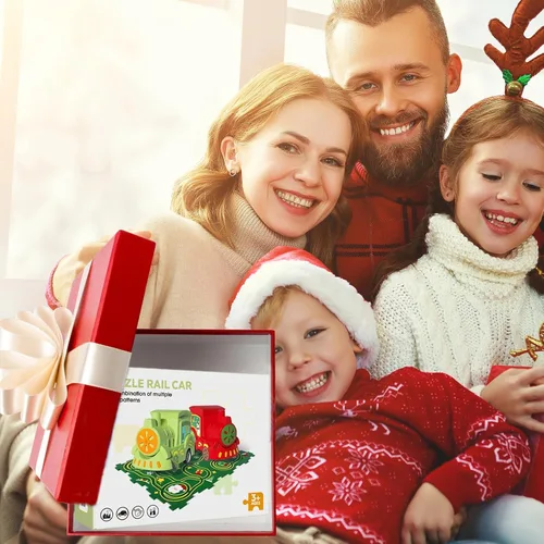 Miniatura 3 de Relleno de Calcetín Navideño Juego de 25 Piezas de Rompecabezas de Pista de Autos de Carrera para Niños, Serie Oceánica Juego de Pista de Autos