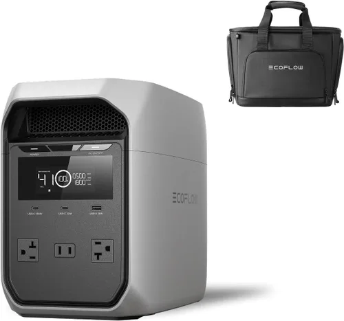 Miniatura 12 de EF ECOFLOW - Estación de energía portátil DELTA 2, batería de 1024 Wh LiFePO4 (LFP), salida de 1800 W AC/100 W USB-C, panel solar opcional