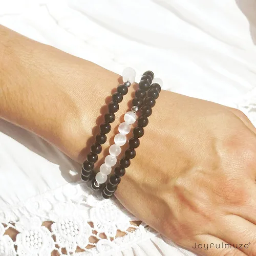 Miniatura 76 de Pulseras elásticas, piedras preciosas naturales, amatista, citrino, cuarzo rosa, cuarzo de cristal transparente, ojos de peridoto y teger, regalo