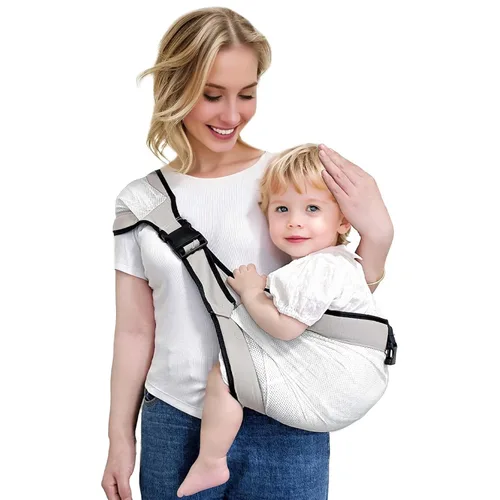 Miniatura 11 de Portabebés Eslinga Portabebés para Niños Pequeños Portabebés Niños Niñas Recién Nacidos a Niños Pequeños Seguro Ajustable Antideslizante Bebé Semi