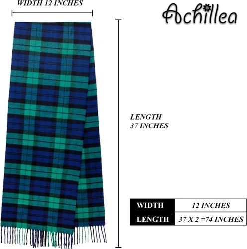 Miniatura 7 de Bufanda de invierno Achillea suave y cálida, de tartán, a cuadros, de cachemira, unisex