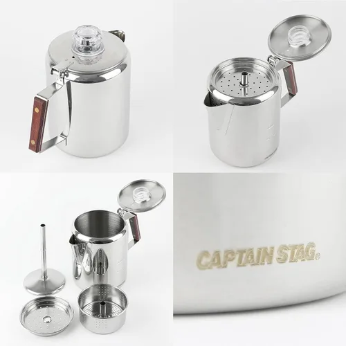 Miniatura 2 de Captain Stag M-1225 18-8 Percolador de acero inoxidable 3 tazas