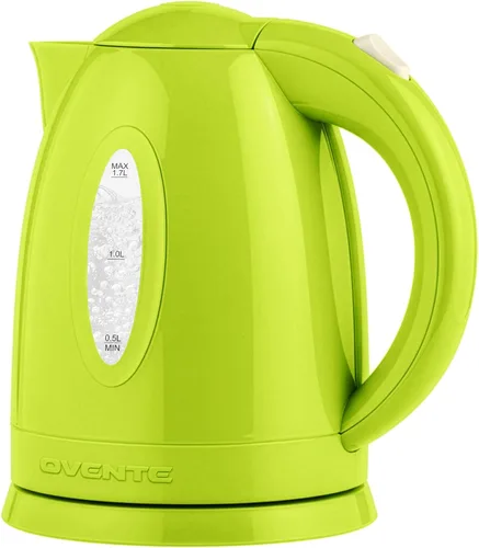 Miniatura 15 de OVENTE Hervidor Eléctrico, 1.7L Calentador de Agua de Ebullición Rápida para Café o Té, Libre de BPA con Indicador de Nivel de Agua, Apagado